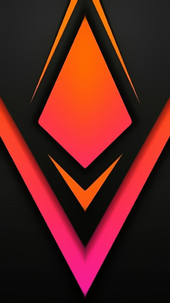 orange, digital, symbol, pink, material, arrow, design, pattern, abstract HD phone wallpaper