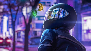 Biker Dreamy World Butterfly HD wallpaper