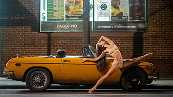 Ballerina, girl, women, car HD wallpaper