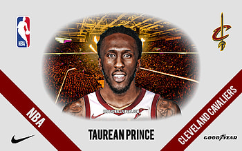 Taurean Prince, Cleveland Cavaliers, American Basketball Player, NBA, portrait, USA, basketball, Rocket Mortgage FieldHouse, Cleveland Cavaliers logo HD wallpaper