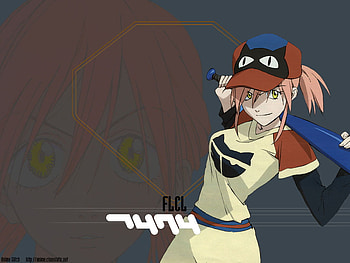 Haruko Haruhara, fooly cooly, anime, baseball jersey, haruko HD wallpaper