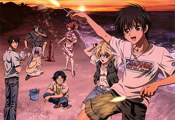 God? Save our king!, anesana, demon king, anime, god save our king, sunset, beach, yuri HD wallpaper