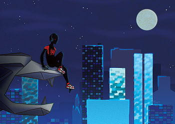 Way Up Spiderman, spiderman-into-the-spider-verse, spiderman, movies, superheroes, artwork, artist, digital-art HD wallpaper