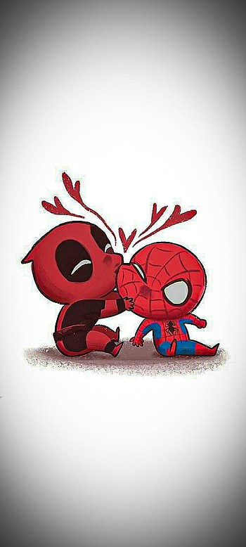 Spiderman and Deadpool, Tony, amazing, thor, marvel, stark, ironman, cartoon, Avengers HD phone wallpaper