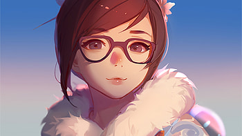 Mei (Overwatch), Cute game art, Illustrated masterpiece, Collectible HD wallpaper