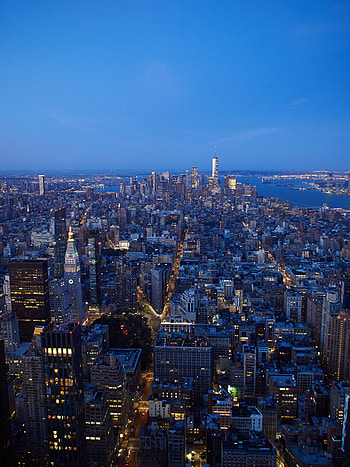 Cities, Night, Building, Lights, Coast, Night City, Skyscrapers HD phone wallpaper