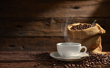 Coffee, staem, beans, drink HD wallpaper