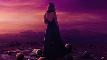 Universe At Her Feet, artist, artwork, digital-art HD wallpaper