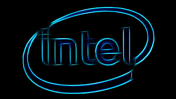 Logo Intel At Dark HD wallpaper