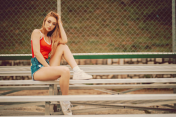Girl Sneakers Hand On Head , girls, model, sneakers HD wallpaper