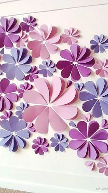 Paper Flowers, Purple Paper Flowers HD phone wallpaper