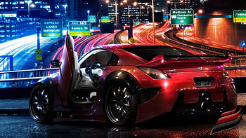 Nissan 350Z, nissan, 350z, tuned up, red HD wallpaper
