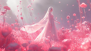 Enchanting Fairycore: Fantasy Bliss, fantasy, fairycore, woman, gown, flower HD wallpaper