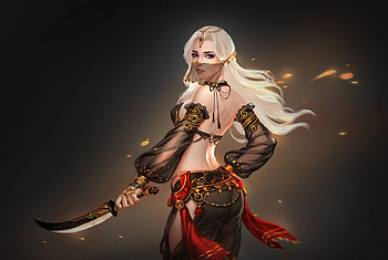Assasin, black, frumusete, veil, girl, fantasy, red, game, luminos, assassin HD wallpaper