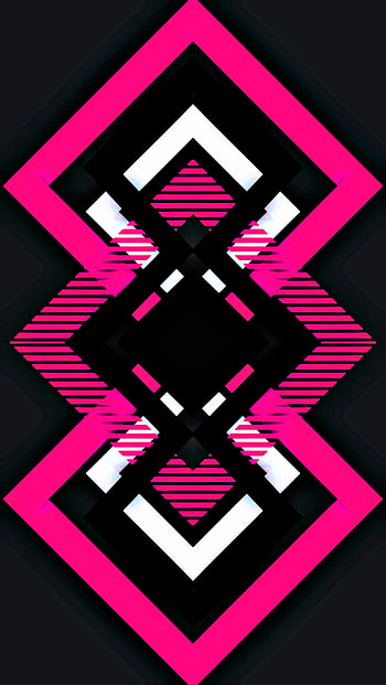 neon amoled black pink, digital, material, modern, texture, design, geometric, pattern, hotpink, abstract, graphic HD phone wallpaper