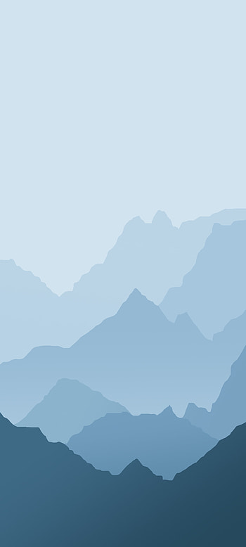 Views, atmosphere, sky, art, mountains, blue, nature, painting, abstract, vivo HD phone wallpaper
