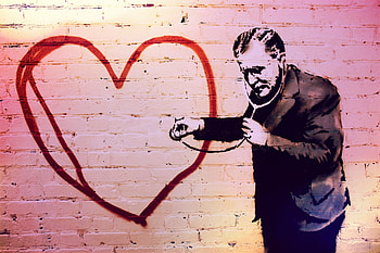 Peaceful Hearts Doctor, Banksy HD wallpaper