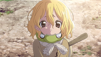 Suika's Sunlit Smile | Dr. Stone - Suika | Tiny Helmet, Big Heart, Anime, Dr. Stone, Suika (Dr. Stone) HD wallpaper