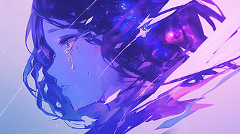 Melancholy in Pixels: A Ultra of a Crying Anime Girl, sad anime, anime girl, crying, tears, portrait HD wallpaper