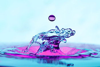 Water, Violet, Macro, Splash, Purple, Drop HD wallpaper