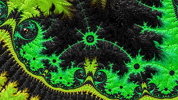 Trippy Psychedelic Fractal, trippy, psychedelic, trance, green, black, Abstract, fractal, abstract green, abstract black HD wallpaper