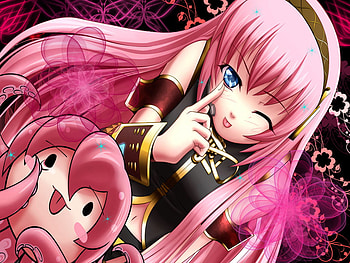 :P, luka, cute, vocaloid, pink hair, long hair, anime girl, pink, vocaloids, takoluka, megurine, megurine luka, flowers, blushing, blush HD wallpaper