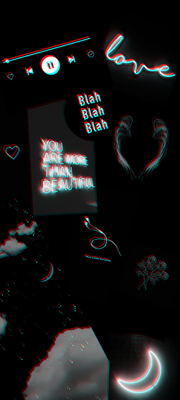 Aesthetic collage ver2, glitch, black, dark HD phone wallpaper