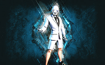 Fortnite TrespGHOST Beach Brawler asser Skin, Fortnite, main characters, blue stone background, GHOST Beach Brawler, Fortnite skins, GHOST Beach Brawler Skin, GHOST Beach Brawler Fortnite, Fortnite characters HD wallpaper