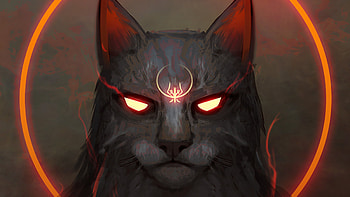 Spicy Meow, cat, artist, artwork, digital-art, deviantart HD wallpaper