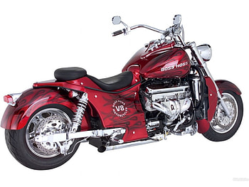 BossHoss BHC-3 ZZ4 350 2007, fast, bike, chopper, red HD wallpaper