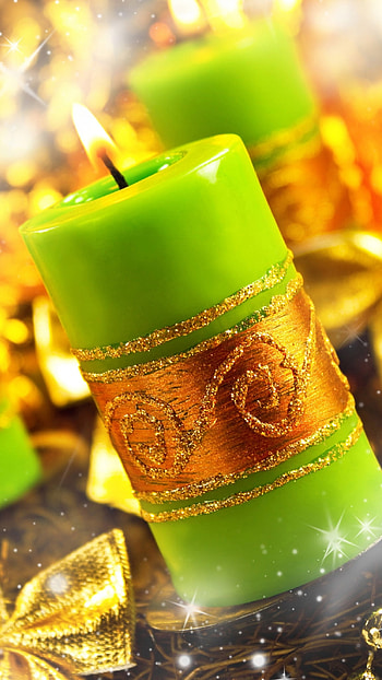 Candles, Green Candles HD phone wallpaper