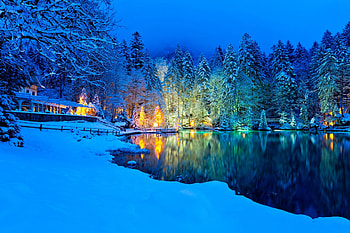 Switzerland Night , Switzerland, sky, nature, snow HD wallpaper