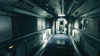 Miscellanea, Miscellaneous, Corridor, Door, Station, Space Station HD wallpaper