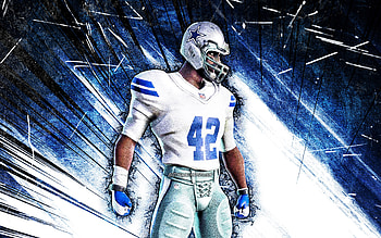 Dallas Cowboys, grunge art, Fortnite Battle Royale, Fortnite characters, blue abstract rays, Dallas Cowboys Skin, Fortnite, Dallas Cowboys Fortnite HD wallpaper