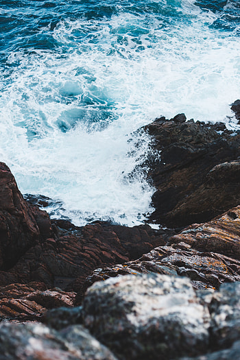 Nature, Water, Sea, Waves, Rock, Coast HD phone wallpaper