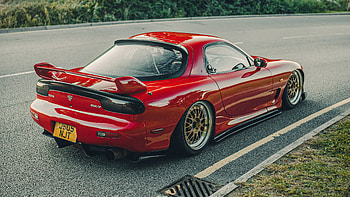 Mazda RX 7, Red beauty HD wallpaper