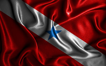 Para flag, , silk wavy flags, brazilian states, Day of Para, fabric flags, Flag of Para, 3D art, Para, South America, States of Brazil, Para 3D flag, Brazil HD wallpaper