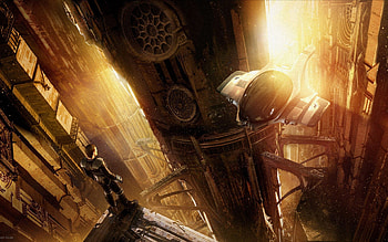 Fantasy, Height, Guy, Mechanisms, Machinery HD wallpaper