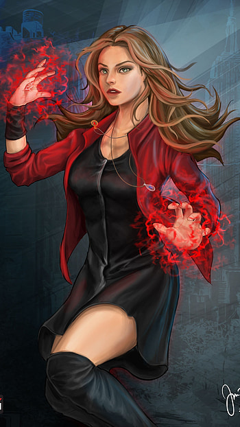 Scarlet Witch, Supergirl, Scarlet Witch Supergirl HD phone wallpaper