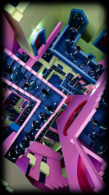 Squid game, electric blue, magenta HD phone wallpaper