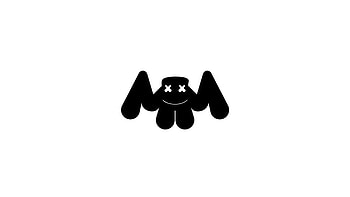 Marshmello Logo White, marshmello, dj, music, logo HD wallpaper