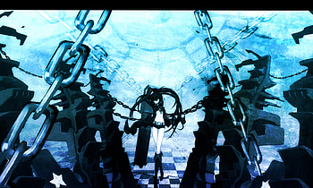 Black Rock Shooter, anime, kuroi mato, cool, chains HD wallpaper