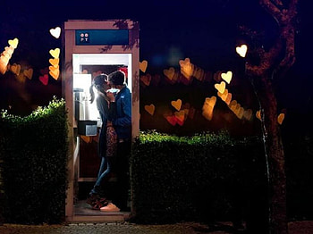 LOVE, boy, lights, kiss, girl, heartshaped lights HD wallpaper