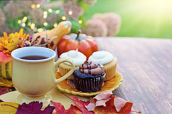 Coffee, Muffins HD wallpaper