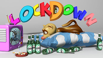 Lockdown, 3D, Cartoon, Humor, Ferret HD wallpaper