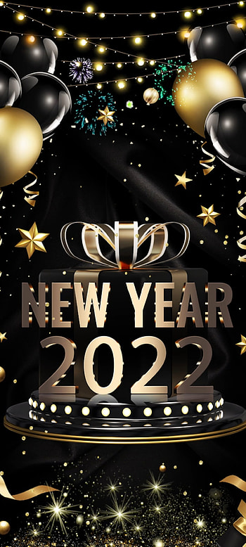 NewYear Decor Gold, material property, Holiday, festival, 2022, Balloon, luxury HD phone wallpaper