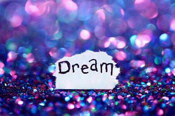 Words, Glare, Inscription, Tinsel, Dream, Sequins HD wallpaper