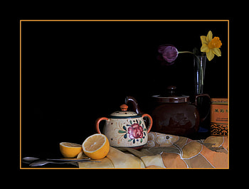 tea time with flowers, still life, flowers, time, tea HD wallpaper