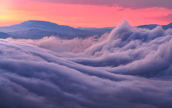 Sunset in Northern California, clouds, colors, sky, mountains, usa HD wallpaper