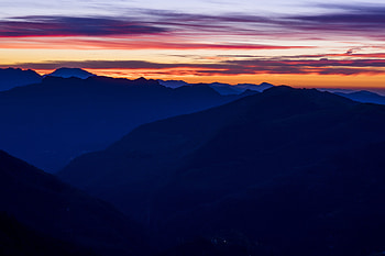 Nature, Sunset, Sky, Mountains HD wallpaper